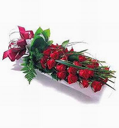 Two dozen red Roses in gift box (if box is unavailable, a  will be used)
