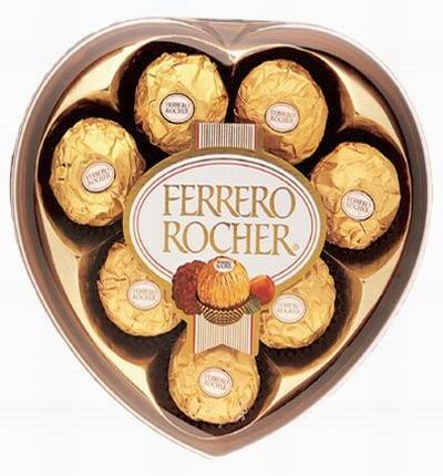 Small container of Ferero Roche candy