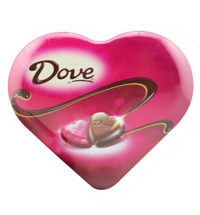 A box of Dove Chocolates