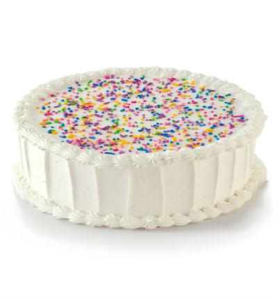 Vanilla cake with multi colored sprinkles, 4 lb