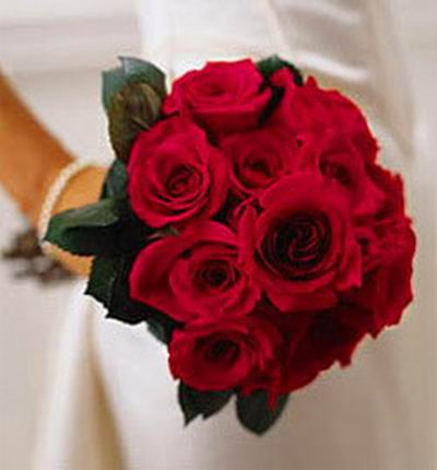 12 red Rose wedding bouquet