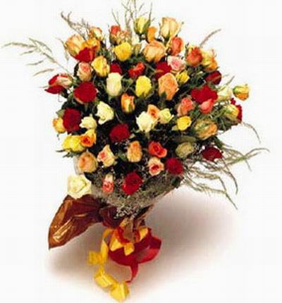 60 multi color Rose bouquet