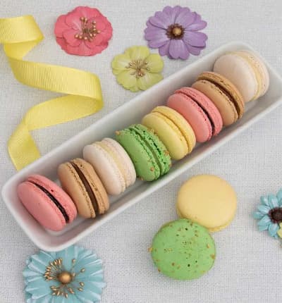 
French Macarons Variety Gift Box
Select Your Options

Regular$61.99Free Delivery($14.99 value)

Select Delivery Information

Enter Recipient's Zip Code:
Don't know the zip code?

For Express Checkout or to send this to someone in your address book, log in now.
Choose a Delivery Date 
