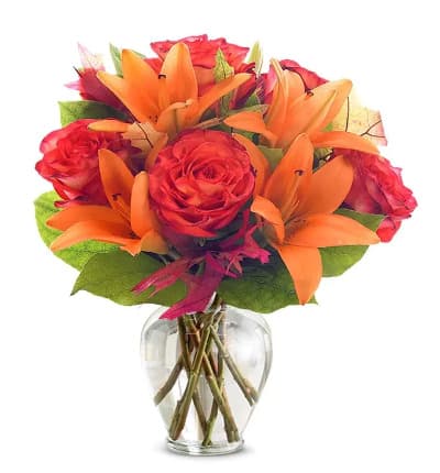 * Orange Roses & Lilies