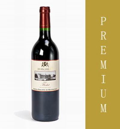 Red Wine Premier based on local wine selection. Brands will vary.  (Photo image is only an example)
